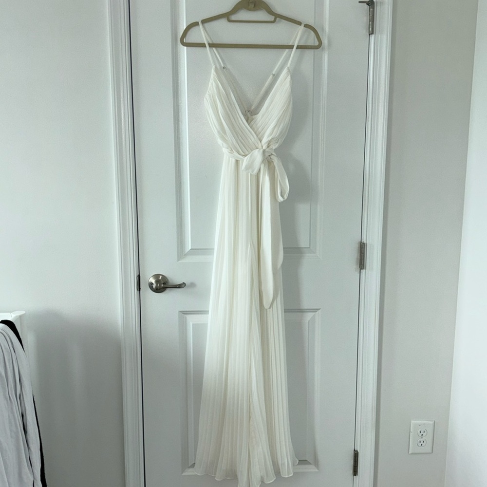 Wide Leg Pleated Jumpsuit